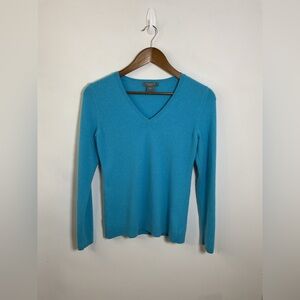 Ann Taylor Cashmere V-Neck Long Sleeve Sweater Size Small